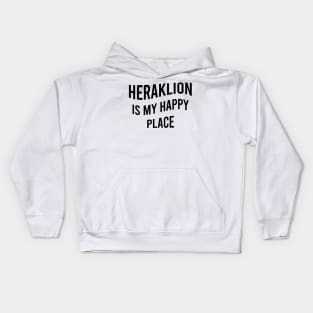 Heraklion is my happy place Kids Hoodie